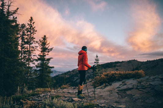 sunset on trail