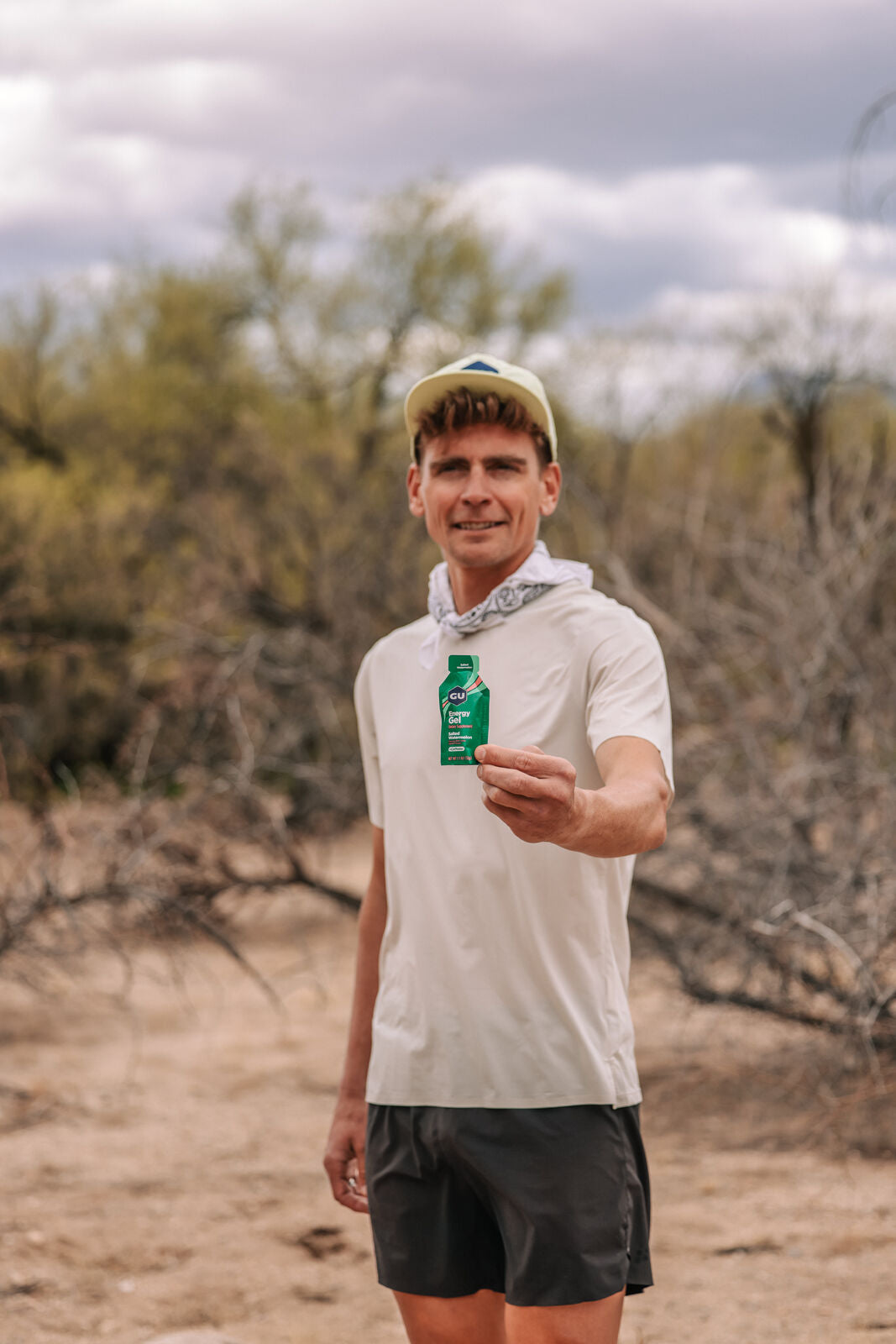 runner holding salted Watermelon Energy Gel