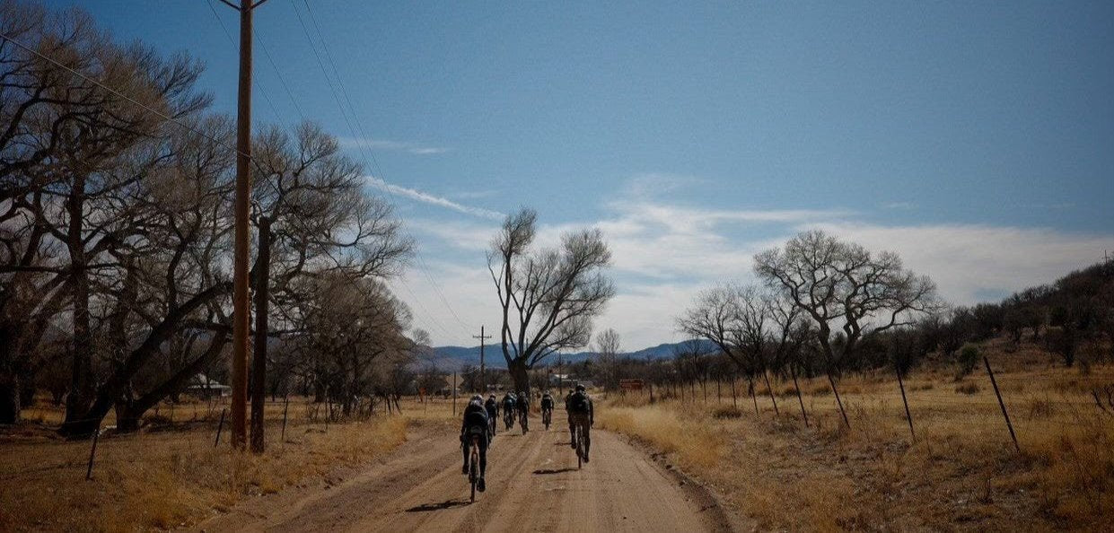 cyclists on gravel