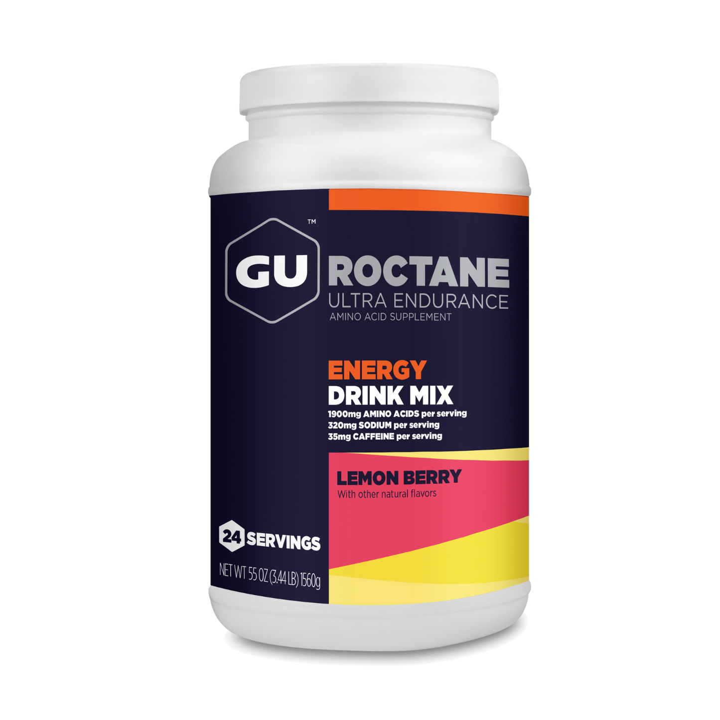 GU lemon berry roctane energy drink mix