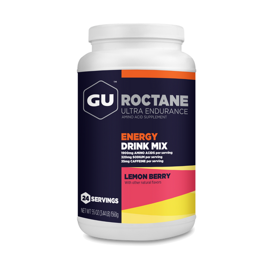 GU lemon berry roctane energy drink mix