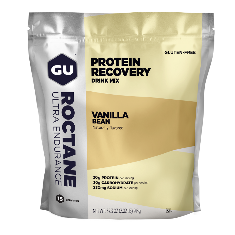 GU vanilla bean roctane protein recovery drink mix