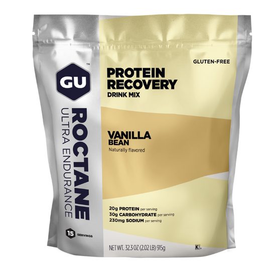 GU vanilla bean roctane protein recovery drink mix