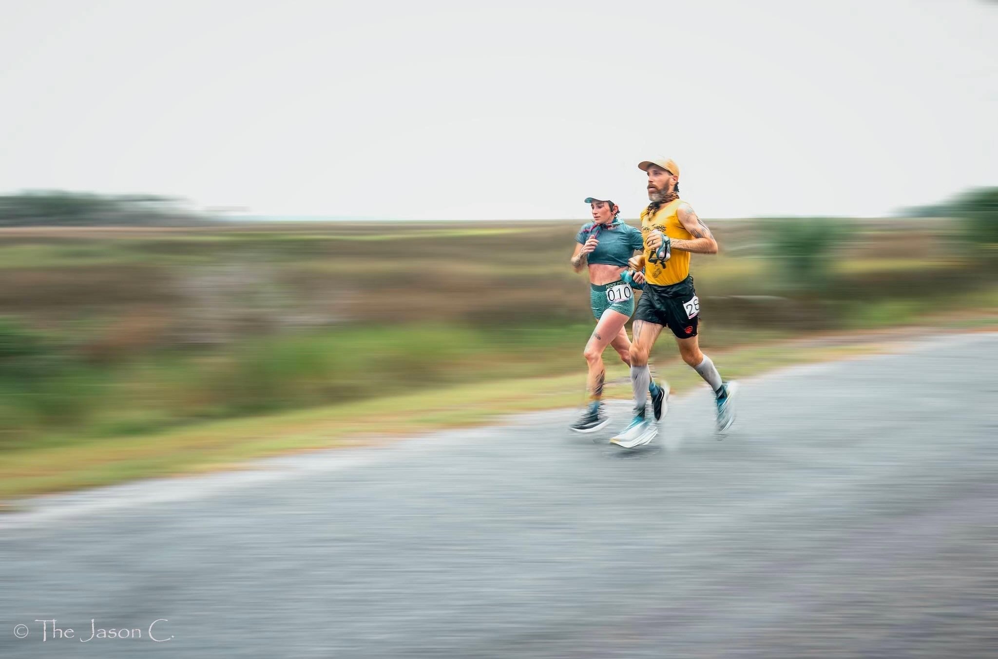 Patrick running a race