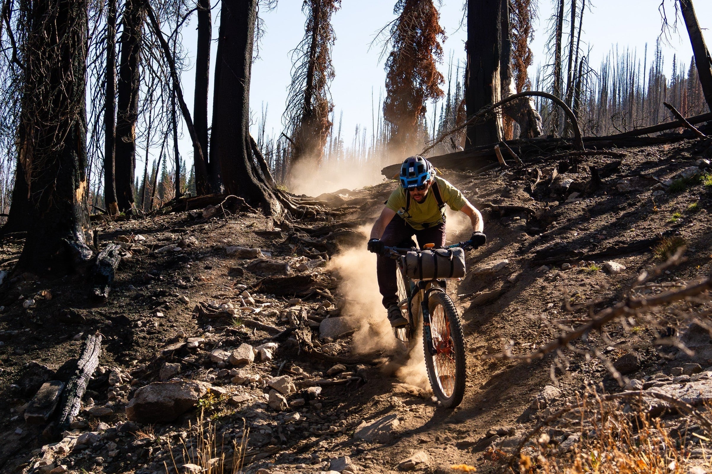 Kurt shredding his bike packing mtb.