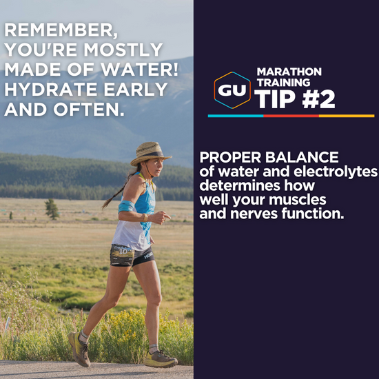 Marathon Training Tip #2 - Proper balance of water and electrolytes determines how well your muscles and nerves function